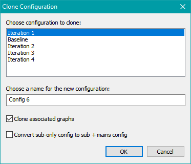 Cloning a Configuration From the Main Menu