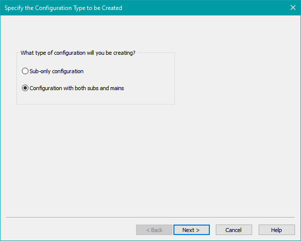 Choose the Type of Configuration to Create