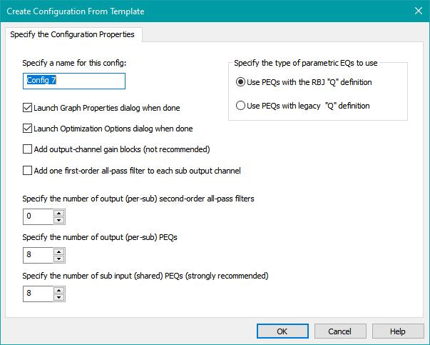 The Create Configuration From Template Property Sheet