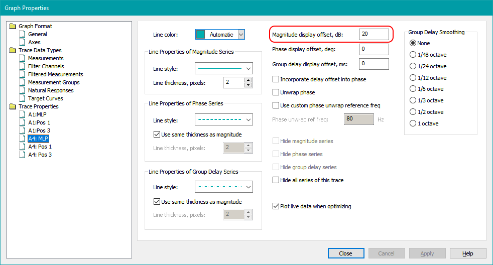 Adding Offset to the Alternative 4 Traces