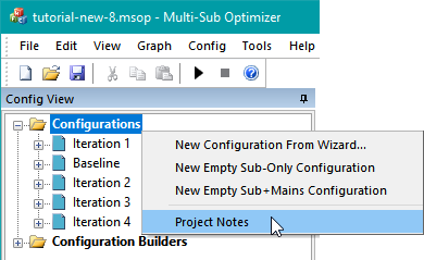 The Context Menu for Creating Project Notes