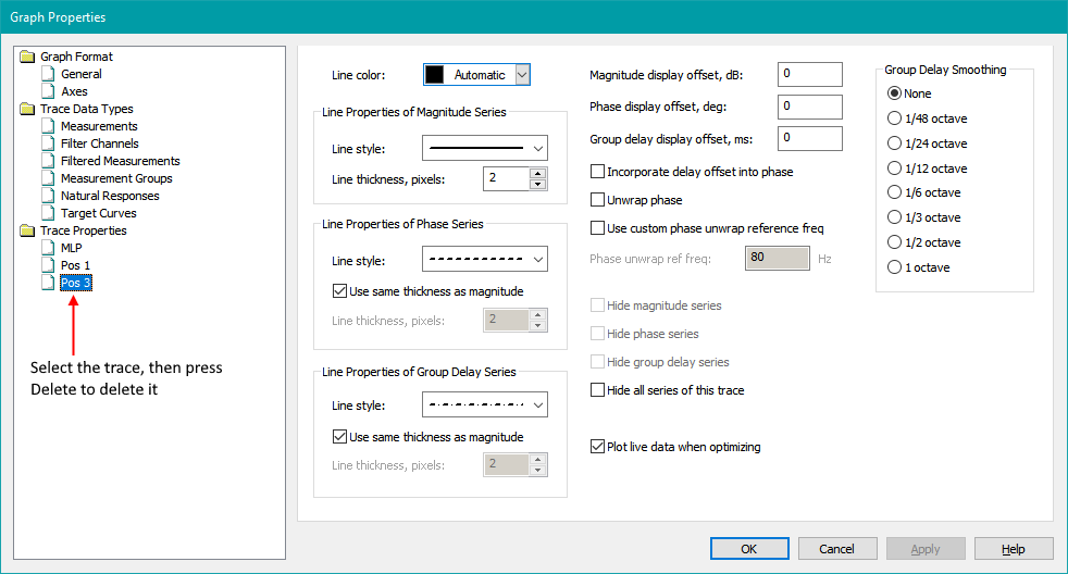 Deleting Traces