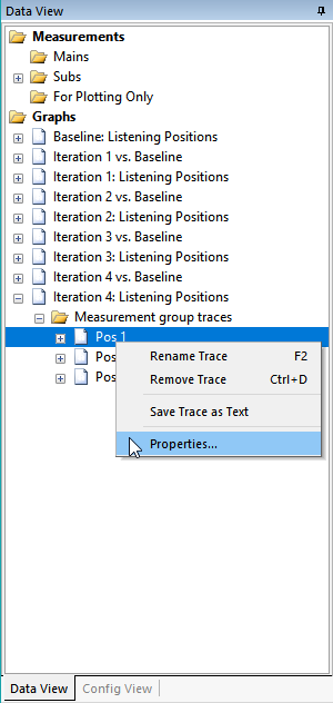 Launching the Trace Properties Property Sheet for a Single Trace