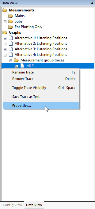 Launching the Trace Properties Dialog for a Single Trace