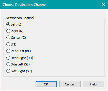 The Choose Destination Channel Dialog