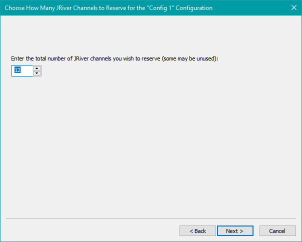 Reserving JRiver Channels