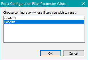Choose the Configuration to Reset