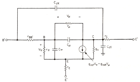 Schematic of hybrid pi model